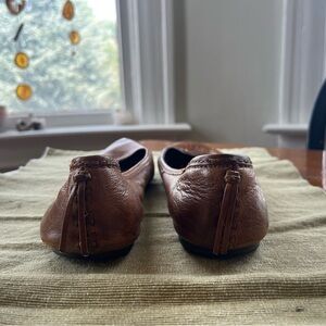 Frye Regina Ballet Leather Ballerina Flats Pointed Toe Brown Women's Size 6.5